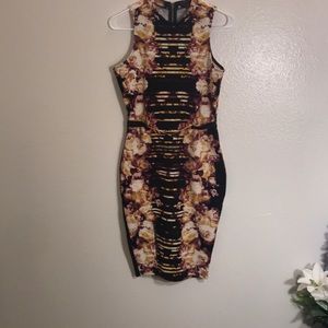 Floral Sleeveless Cocktail Dress